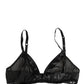 Black Nylon Stretch Soft Cup Brassiere Underwear