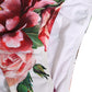 White Floral Print Swimsuit Bikini Bottom Swimwear