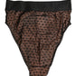 Black Beige Polka Dot Butterfly Brief Underwear