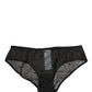 Black Sheer Mesh Lace Logo Brief Panty Underwear