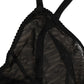 Black Nylon Stretch Soft Cup Brassiere Underwear