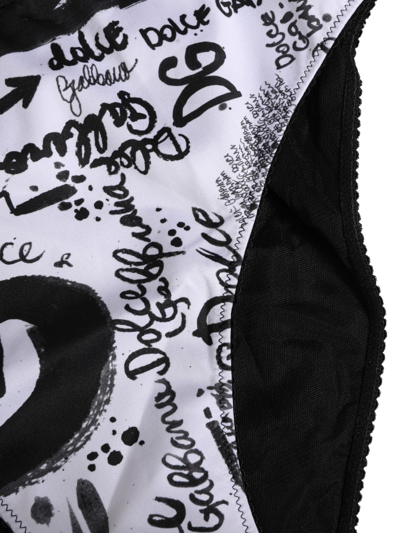 Black White Graphic Logo High Brief Underwear