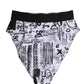 Black White Graphic Logo High Brief Underwear