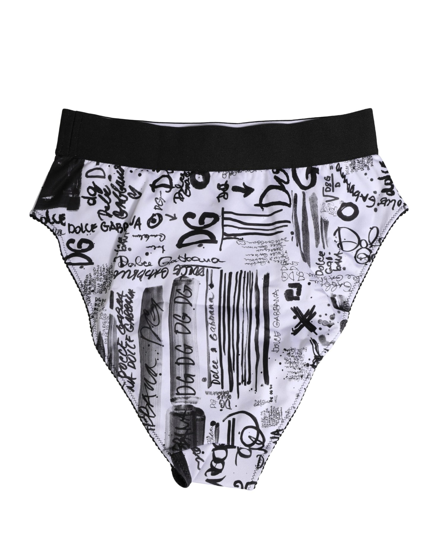 Black White Graphic Logo High Brief Underwear