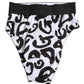 Black White Graphic Logo High Brief Underwear