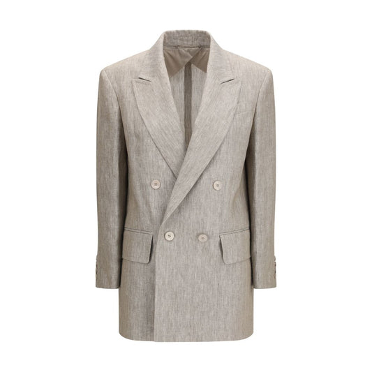 Beige Linen Blazer