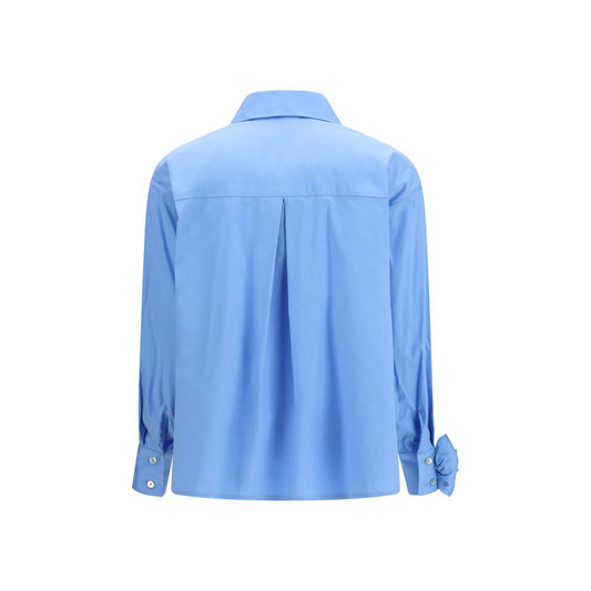 Blue Cotton Pattern Shirt