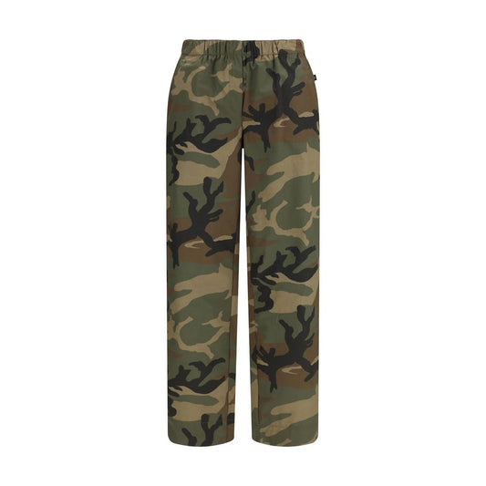 Bicolor Cotton Casual Pants