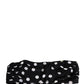 Black White Polka Dot Bandeau Beachwear Swimwear