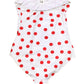 White Polka Dot One-Piece Swimsuit Swimwear