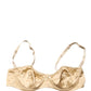 Beige Semi-Pad Underwire Balconette Bra Underwear