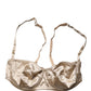Beige Semi-Pad Underwire Balconette Bra Underwear