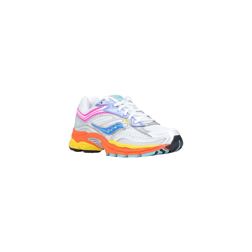 White Synthetic Athletic Sneakers