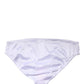 White Silk Stretch Mid Waist Brief Panty Underwear