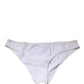 White Nylon Stretch Mid Waist Brief Panty Underwear