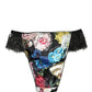 Black Floral Lace Mid Waist Brief Panty Underwear