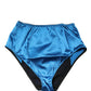 Blue Silk Blend High Waist Girdle Panty Underwear