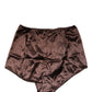 Brown Silk Blend High Waist Girdle Panty Underwear