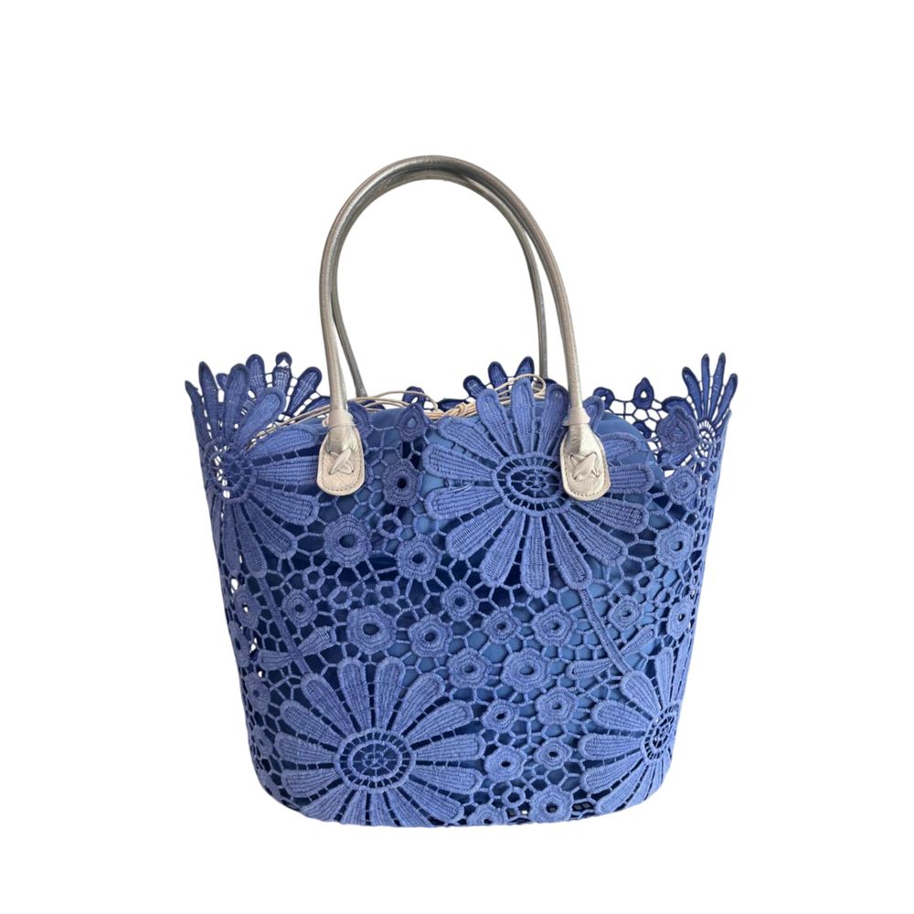 Blue PU Women Handbag