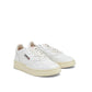 White Leather Low Top Sneakers