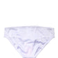 White Silk Stretch Mid Waist Brief Panty Underwear