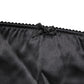 Black Silk Blend High Waist Girdle Panty Underwear
