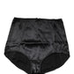 Black Silk Blend High Waist Girdle Panty Underwear