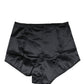 Black Silk Blend High Waist Girdle Panty Underwear