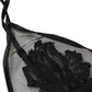 Black Floral Soft Cup Triangle Bra Underwear