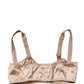 Beige Semi-Pad Underwire Balconette Bra Underwear