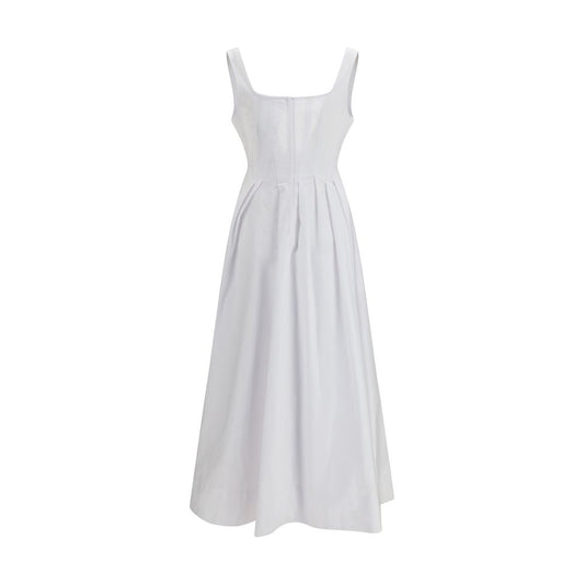 White Cotton Casual Dress