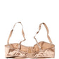 Beige Semi-Pad Underwire Balconette Bra Underwear