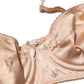 Beige Semi-Pad Underwire Balconette Bra Underwear
