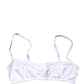 White Semi-Pad Underwire Balconette Bra Underwear