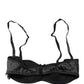Black Semi-Pad Underwire Balconette Bra Underwear