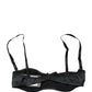 Black Semi-Pad Underwire Balconette Bra Underwear