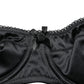Black Semi-Pad Underwire Balconette Bra Underwear