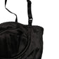 Black Semi-Pad Underwire Balconette Bra Underwear