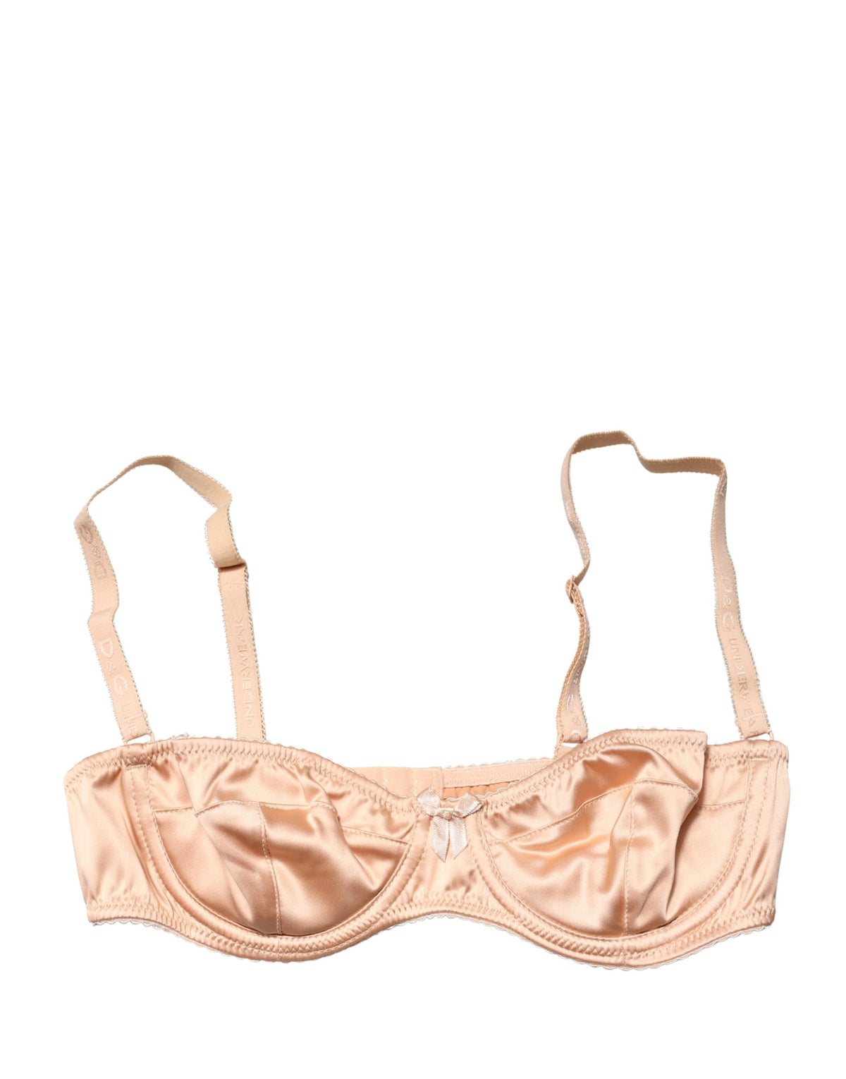 Beige Semi-Pad Underwire Balconette Bra Underwear