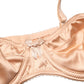 Beige Semi-Pad Underwire Balconette Bra Underwear