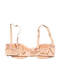 Beige Semi-Pad Underwire Balconette Bra Underwear