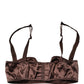 Brown Semi-Pad Underwire Balconette Underwear