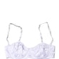 White Semi-Pad Underwire Balconette Bra Underwear