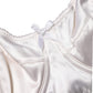 White Semi-Pad Underwire Balconette Bra Underwear