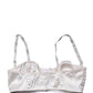 White Semi-Pad Underwire Balconette Bra Underwear