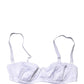 White Semi-Pad Underwire Balconette Bra Underwear