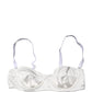 White Semi-Pad Underwire Balconette Bra Underwear