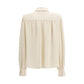 Beige Silk Shirt