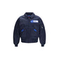 Blue Nylon Bomber