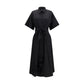Black Cotton Casual Dress